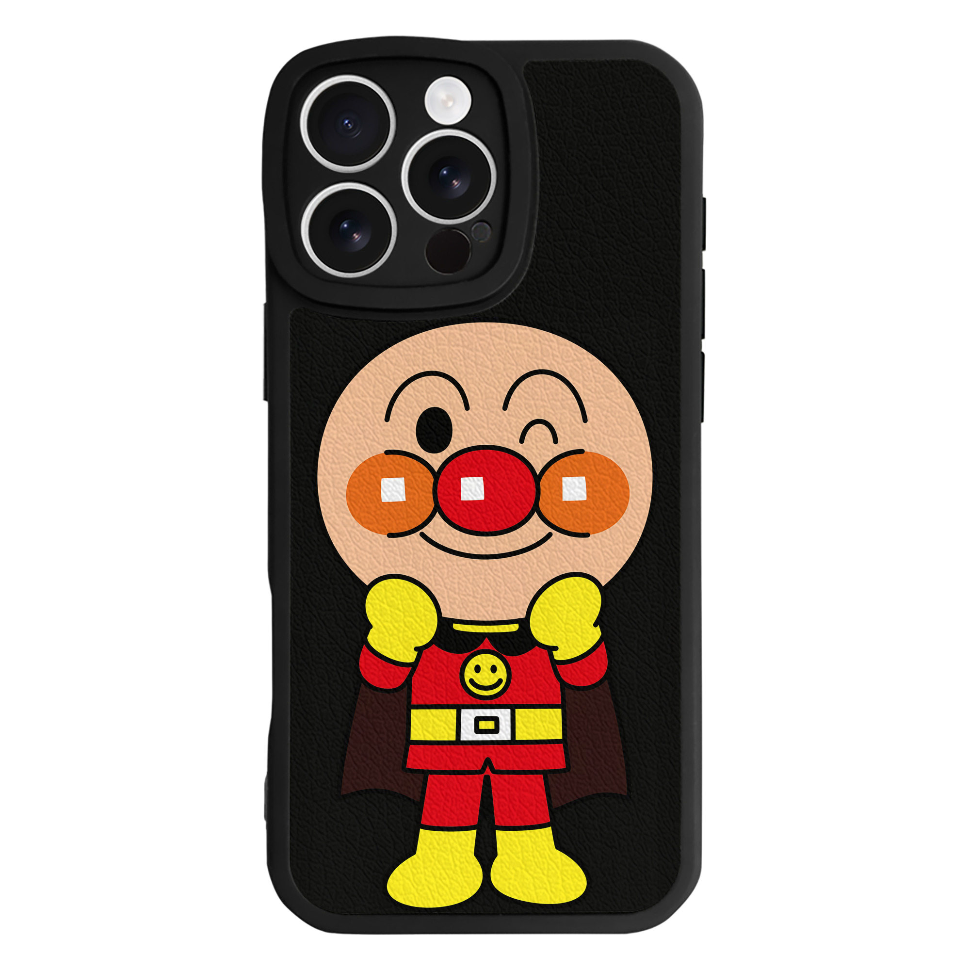 （画像用） アンパンマン Anpanman 【iPhone 16シリーズ対応】シリコンスマホケース（レザー調） 材質：シリコン